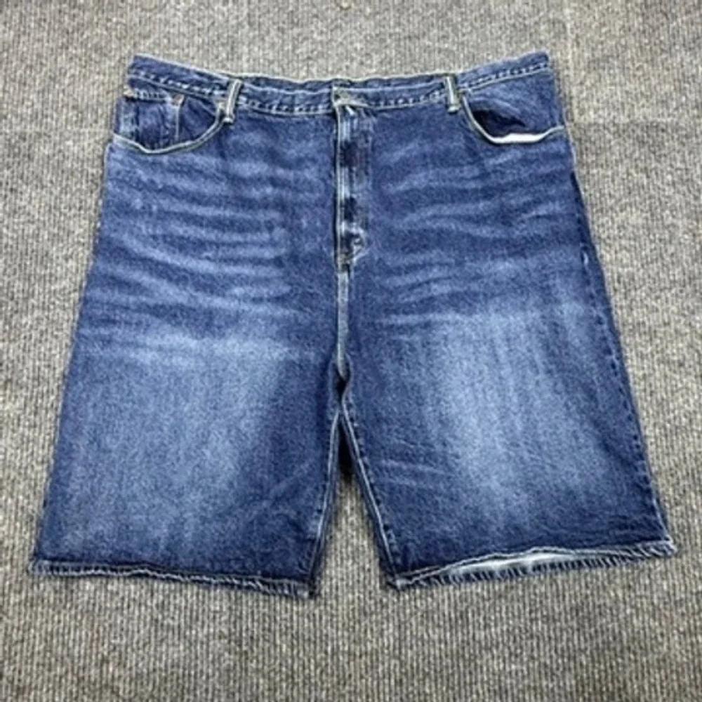 Levis 569 Loose Straight Denim Shorts Mens Size W46 Dark Wash Blue 31569-0017